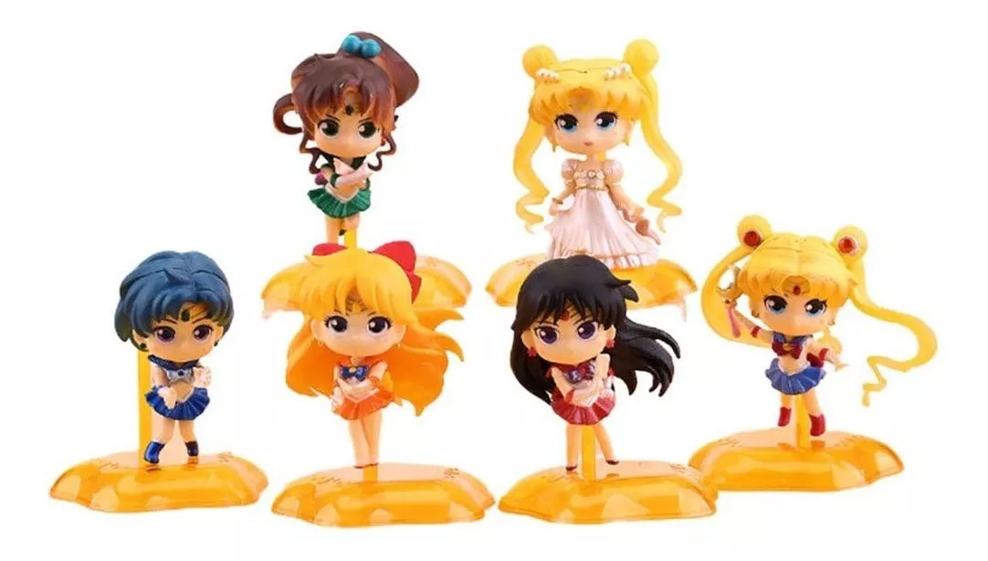 Set Figuras Sailor Scouts PT Sailor Moon Anime X 6